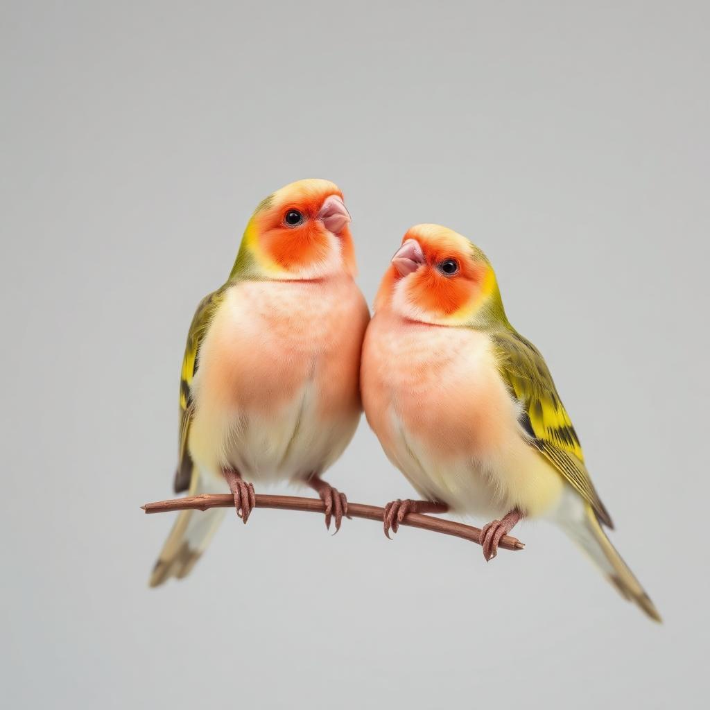 Peach-Faced Lovebird Pair